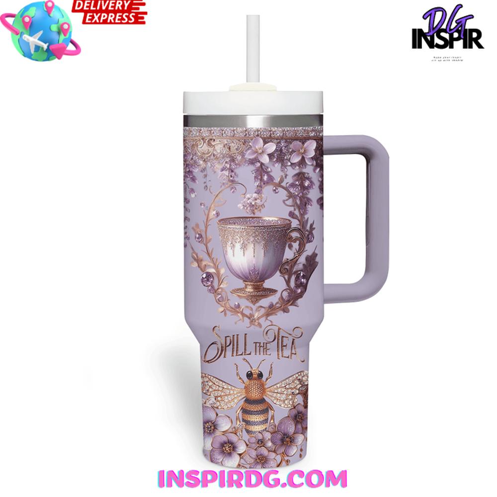 Bridgerton Lady Whistledown Spill the Tea Stanley Tumbler Cup Bridgerton Lady Whistledown Spill the Tea Stanley Tumbler Cup