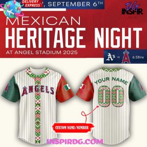 Los Angeles Angels 2025 Mexican Heritage Night Baseball Jersey
