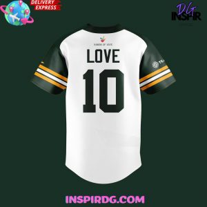 Green Bay Charity Softball x Jordan Love 2025 Baseball Jersey 3