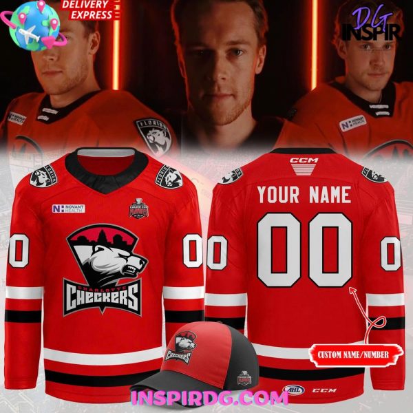 Charlotte Checkers 2025 Calder Cup Playoffs Red Hockey Jersey