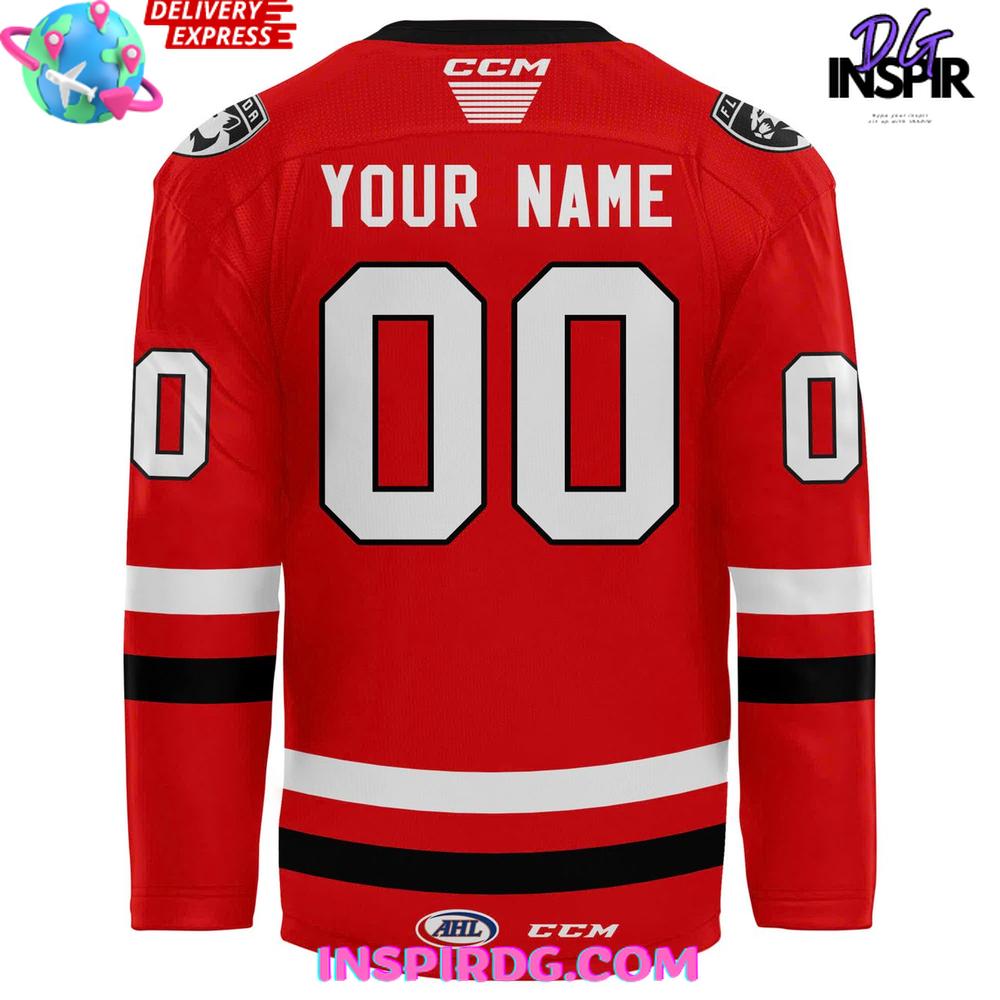 Charlotte Checkers 2025 Calder Cup Playoffs Red Hockey Jersey Charlotte Checkers 2025 Calder Cup Playoffs Red Hockey Jersey