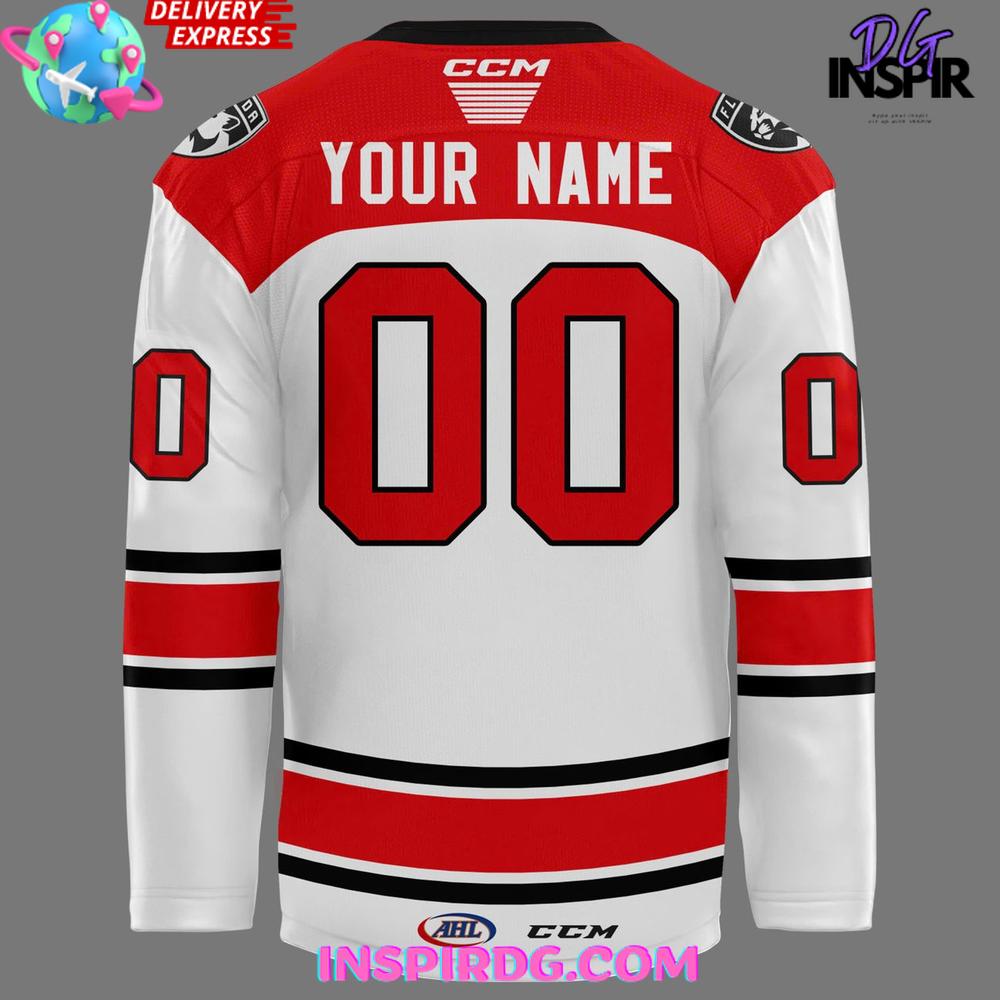 Charlotte Checkers 2025 Calder Cup Playoffs White Hockey Jersey Charlotte Checkers 2025 Calder Cup Playoffs White Hockey Jersey