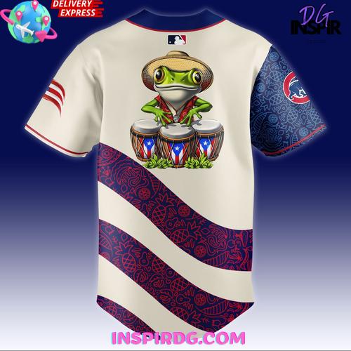 Chicago Cubs Puerto Rican Heritage 2025 Hockey Jersey Chicago Cubs Puerto Rican Heritage 2025 Hockey Jersey