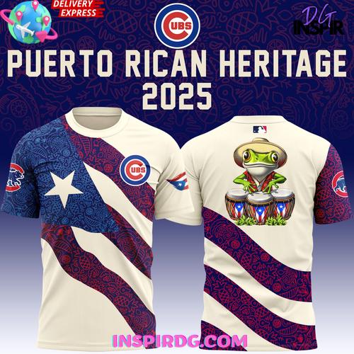 Chicago Cubs Puerto Rican Heritage 2025 T-Shirt Chicago Cubs Puerto Rican Heritage 2025 T-Shirt