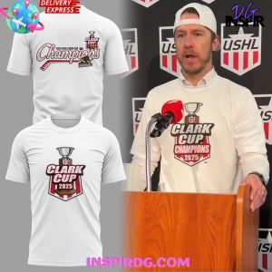 Muskegon Lumberjacks 2025 USHL Clark Cup Performance White T-Shirt