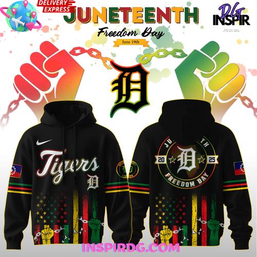 Detroit Tigers Juneteenth Day 2025 Special Hoodie Detroit Tigers Juneteenth Day 2025 Special Hoodie