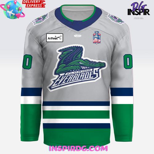 Florida Everblades 2025 Kelly Cup Playoffs Official Hockey Jersey Florida Everblades 2025 Kelly Cup Playoffs Official Hockey Jersey
