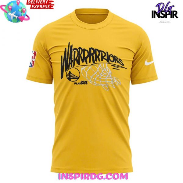 Golden State Warriors 2025 Playoff Special Yellow T-Shirt