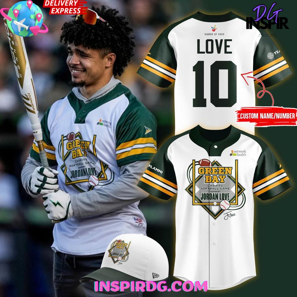 Green Bay Charity Softball x Jordan Love 2025 Baseball Jersey Green Bay Charity Softball x Jordan Love 2025 Baseball Jersey
