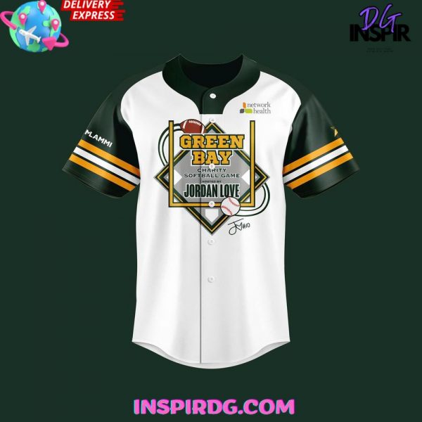 Green Bay Charity Softball x Jordan Love 2025 Baseball Jersey