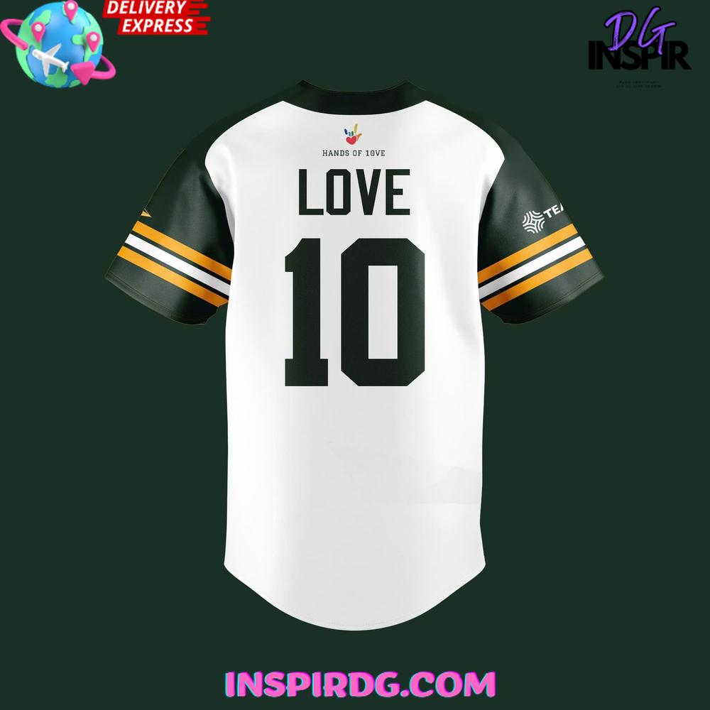 Green Bay Charity Softball x Jordan Love 2025 Baseball Jersey Green Bay Charity Softball x Jordan Love 2025 Baseball Jersey