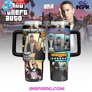 Eminem Slim Shady x GTA Limited Edition Stanley Tumbler Cup 40z