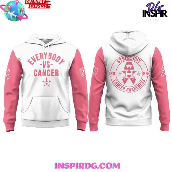 Houston Astros Strike Out 2025 Cancer Awareness Hoodie