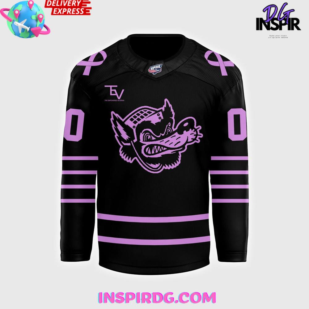 Huntsville Havoc Russel Hill Cancer Foundation Cancer Special Hockey Jersey Huntsville Havoc Russel Hill Cancer Foundation Cancer Special Hockey Jersey