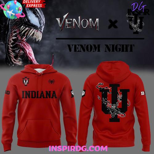 Indiana Hoosiers x Venom Night 2025 Special Hoodie Indiana Hoosiers x Venom Night 2025 Special Hoodie