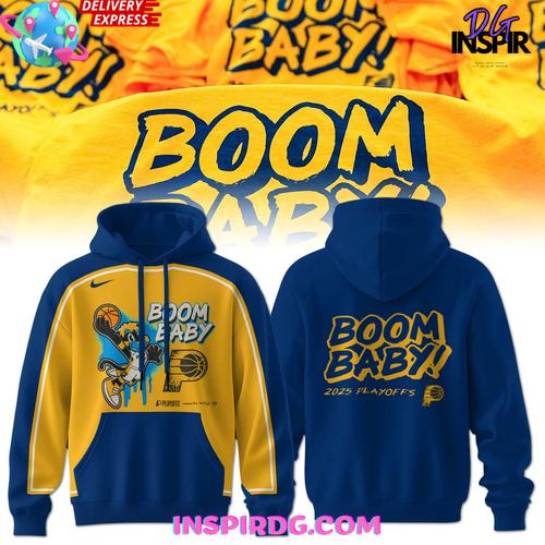 Indiana Pacers Boom Baby 2025 Playoffs Special Hoodie Indiana Pacers Boom Baby 2025 Playoffs Special Hoodie