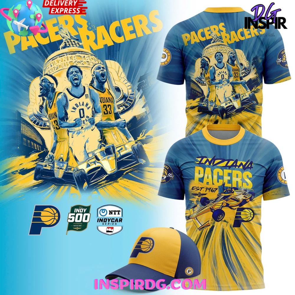 Indiana Pacers & Racers 2025 Limited T-Shirt Indiana Pacers & Racers 2025 Limited T-Shirt