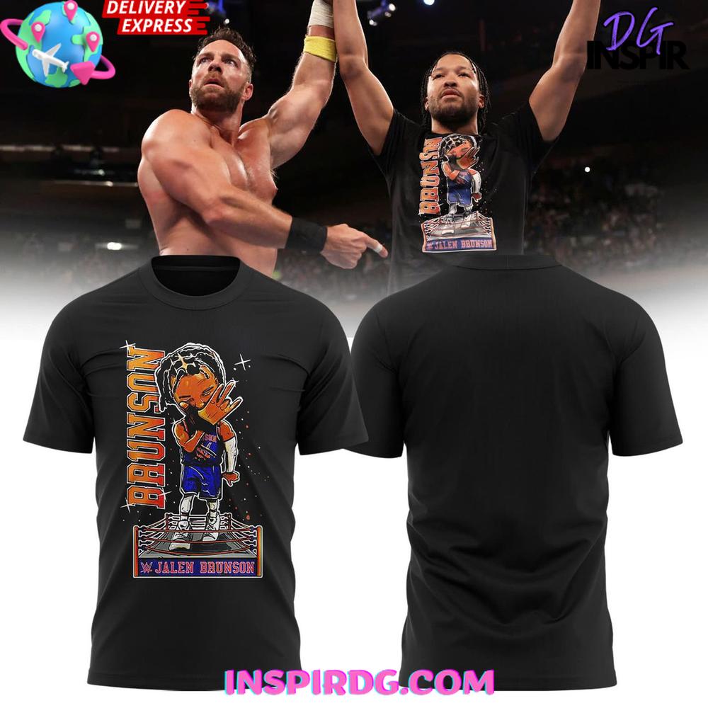 Jalen Brunson 2025 WWE x New York Knicks T-Shirt Jalen Brunson 2025 WWE x New York Knicks T-Shirt