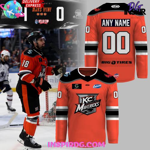 Kansas City Mavericks 2025 Kelly Cup Playoffs Official Hockey Jersey Kansas City Mavericks 2025 Kelly Cup Playoffs Official Hockey Jersey