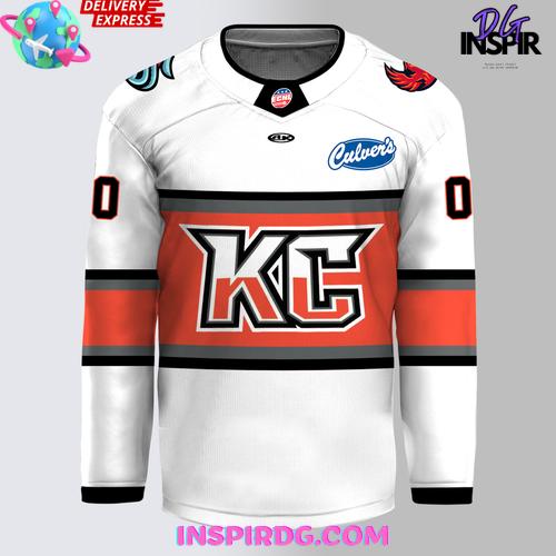 Kansas City Mavericks 2025 Kelly Cup Playoffs Official White Hockey Jersey Kansas City Mavericks 2025 Kelly Cup Playoffs Official White Hockey Jersey