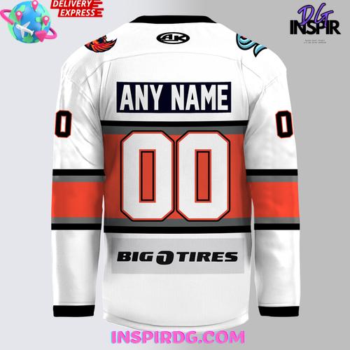Kansas City Mavericks 2025 Kelly Cup Playoffs Official White Hockey Jersey Kansas City Mavericks 2025 Kelly Cup Playoffs Official White Hockey Jersey