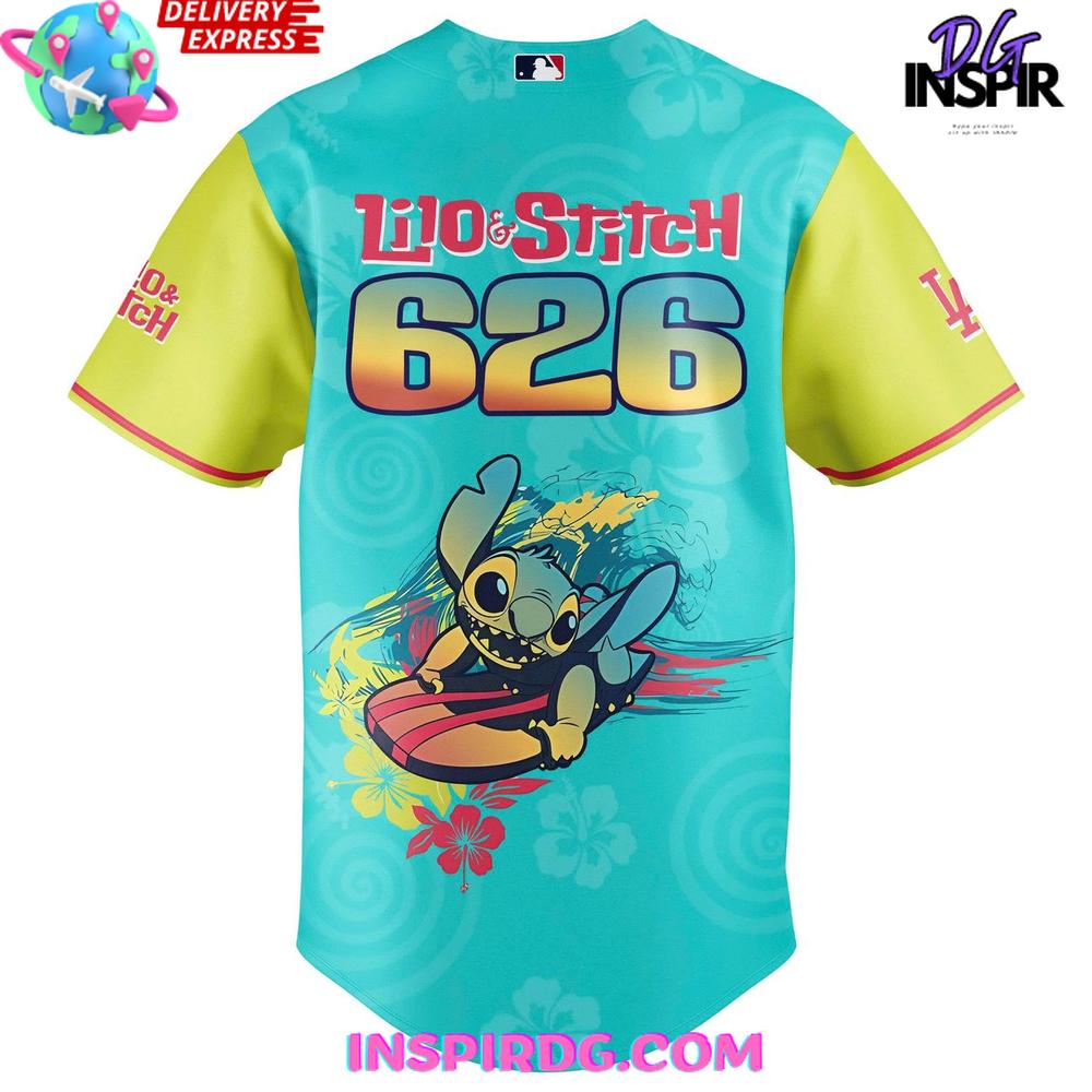 Los Angeles Dodgers x Lilo & Stitch “Experiment 626” Baseball Jersey Los Angeles Dodgers x Lilo & Stitch “Experiment 626” Baseball Jersey