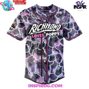 Richmond Flying Squirrels Loves Poppy Special Baseball Jersey