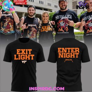 Virginia Tech x Metallica M72 Tour 2025 Exit Light Enter Night Hoodie