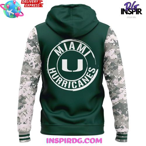 Miami Hurricanes 2025 Armed Forces Hoodie Miami Hurricanes 2025 Armed Forces Hoodie
