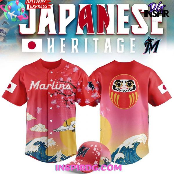 Miami Marlins 2025 Japanese Heritage Baseball Jersey