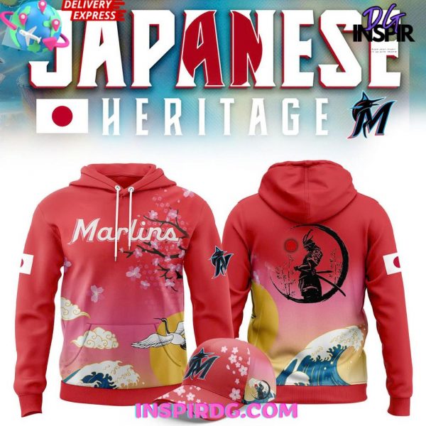 Miami Marlins 2025 Japanese Heritage Hoodie