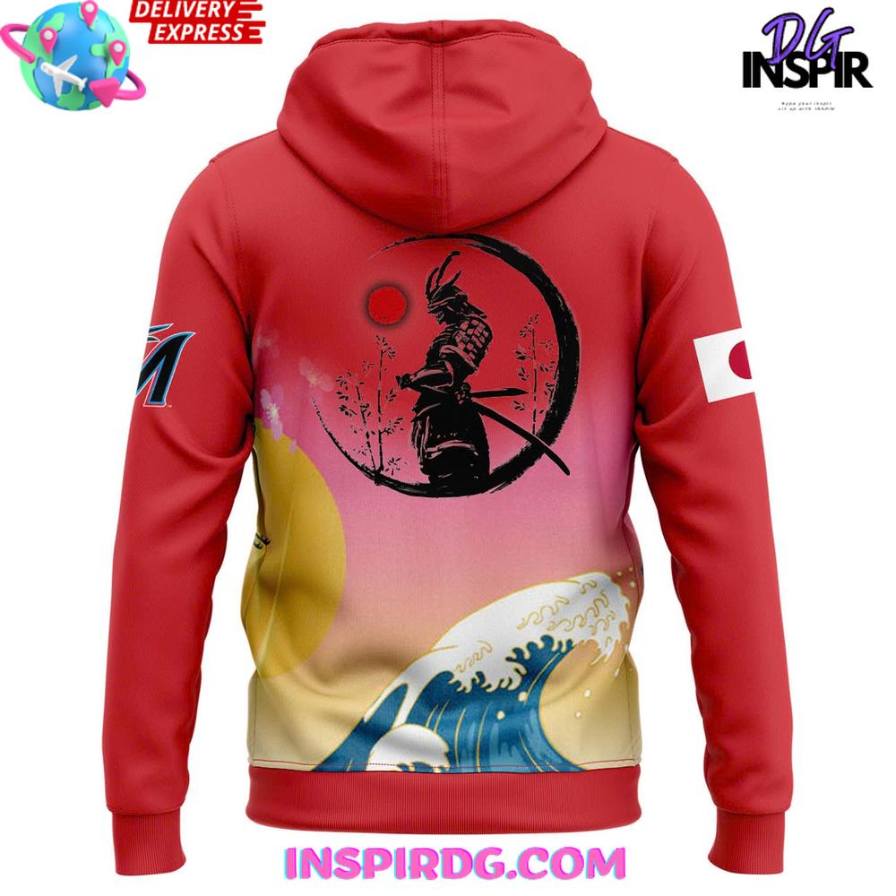 Miami Marlins 2025 Japanese Heritage Hoodie Miami Marlins 2025 Japanese Heritage Hoodie