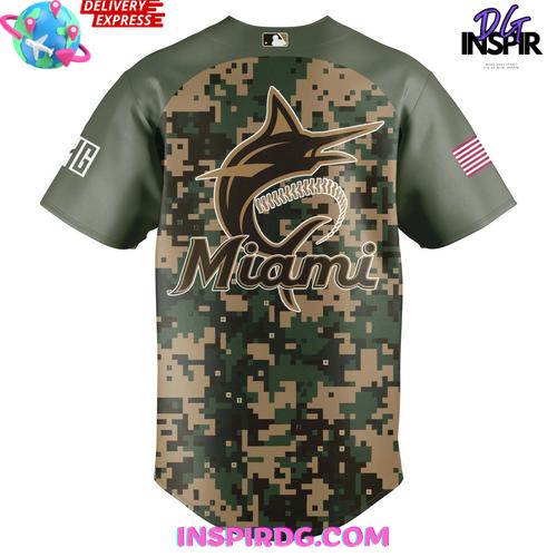 Miami Marlins Military Appreciation 2025 Baseball Jersey Miami Marlins Military Appreciation 2025 Baseball Jersey