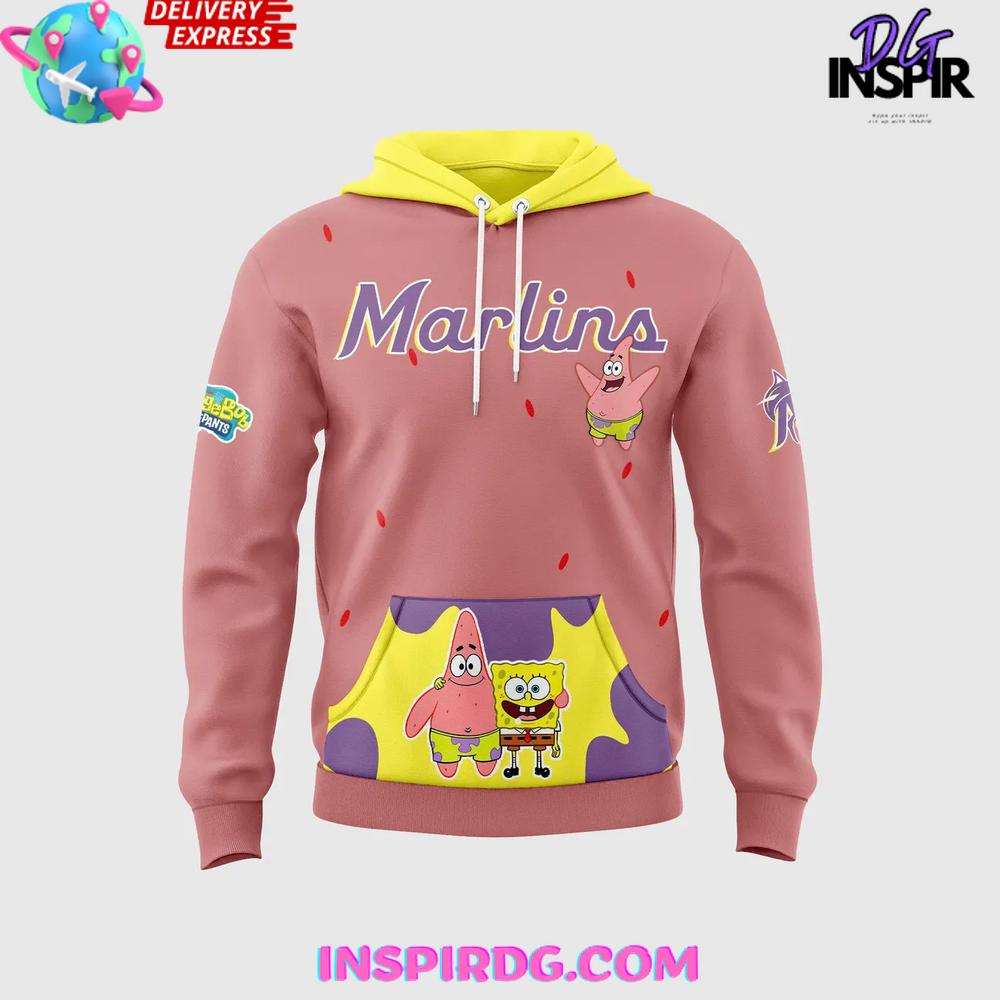 Miami Marlins x SpongeBob SquarePants Special Edition Hoodie Miami Marlins x SpongeBob SquarePants Special Edition Hoodie