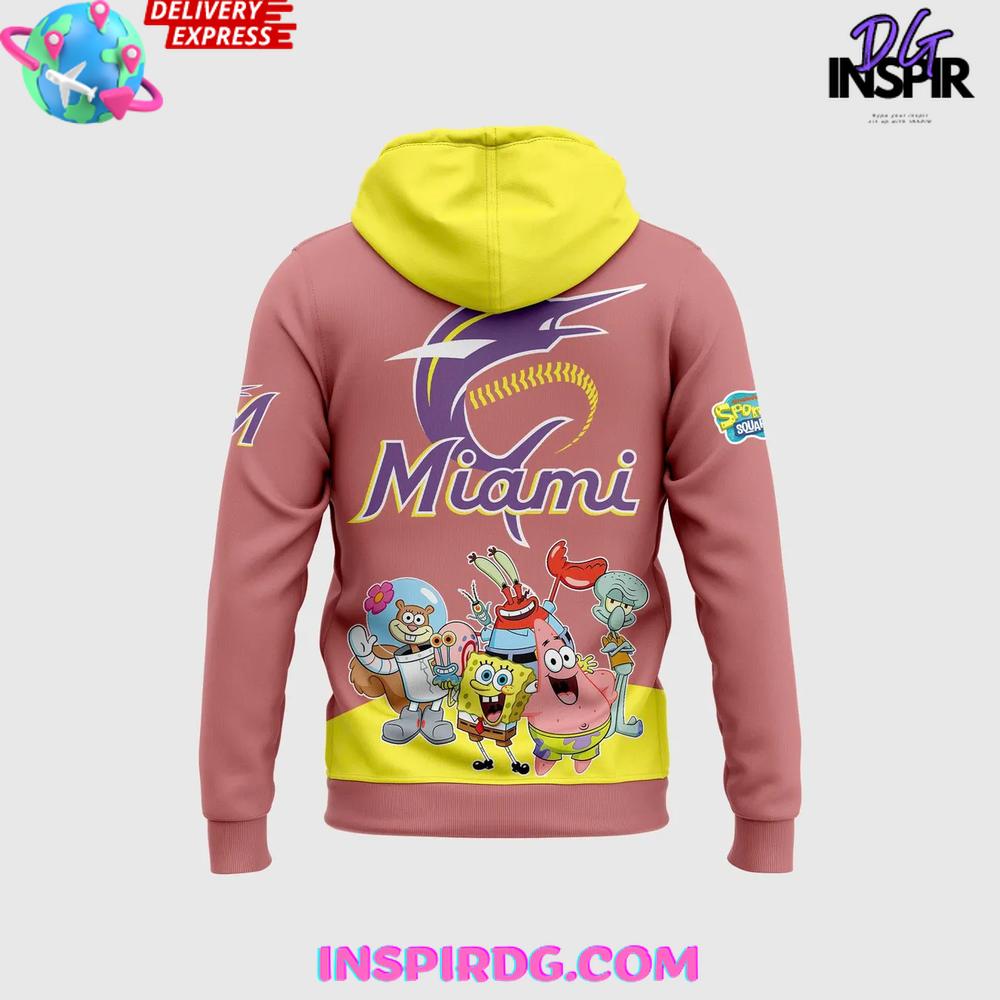 Miami Marlins x SpongeBob SquarePants Special Edition Hoodie Miami Marlins x SpongeBob SquarePants Special Edition Hoodie