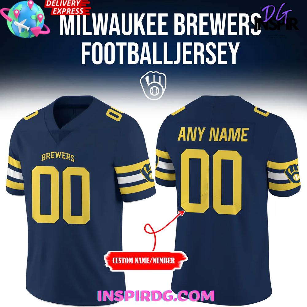 Milwaukee Brewers New Uniform 2025 Football Jersey Milwaukee Brewers New Uniform 2025 Football Jersey