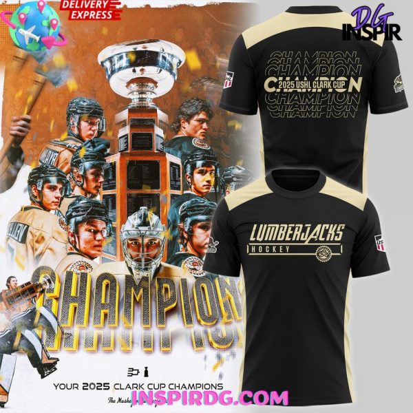 Muskegon Lumberjacks 2025 USHL Clark Cup Special T-Shirt