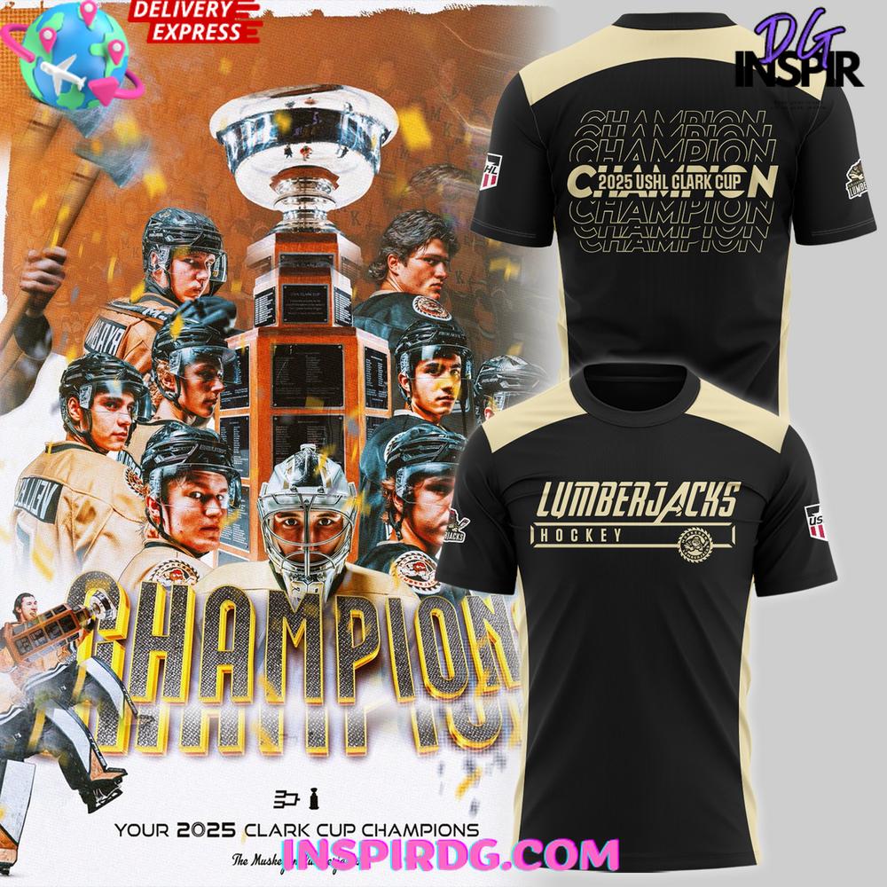 Muskegon Lumberjacks 2025 USHL Clark Cup Special T-Shirt