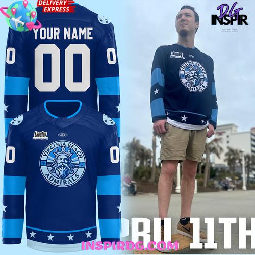 Norfolk Admirals 2025 Virginia Beach Official Hockey Jersey Norfolk Admirals 2025 Virginia Beach Official Hockey Jersey