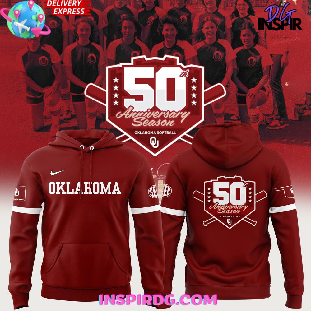 Oklahoma Sooners Softball 50th Anniversary Limited Hoodie Oklahoma Sooners Softball 50th Anniversary Limited Hoodie