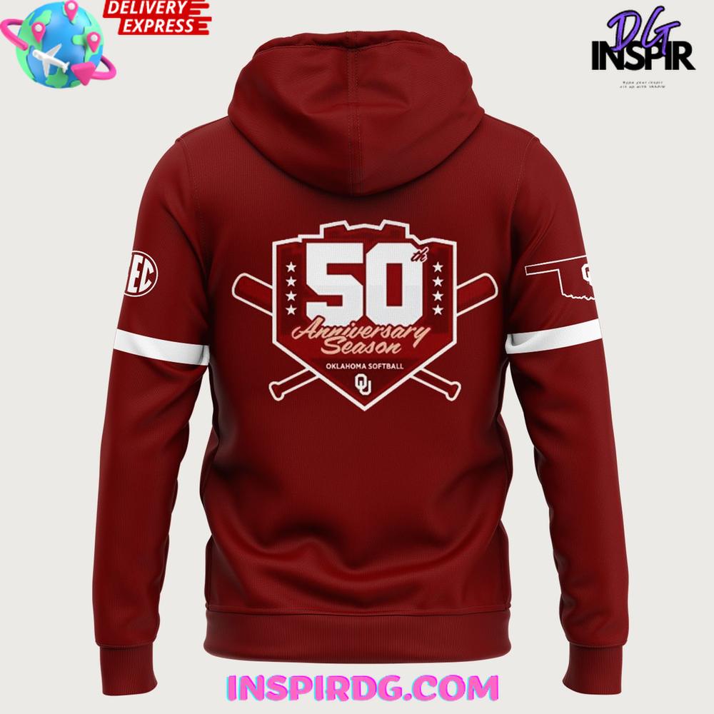 Oklahoma Sooners Softball 50th Anniversary Limited Hoodie Oklahoma Sooners Softball 50th Anniversary Limited Hoodie