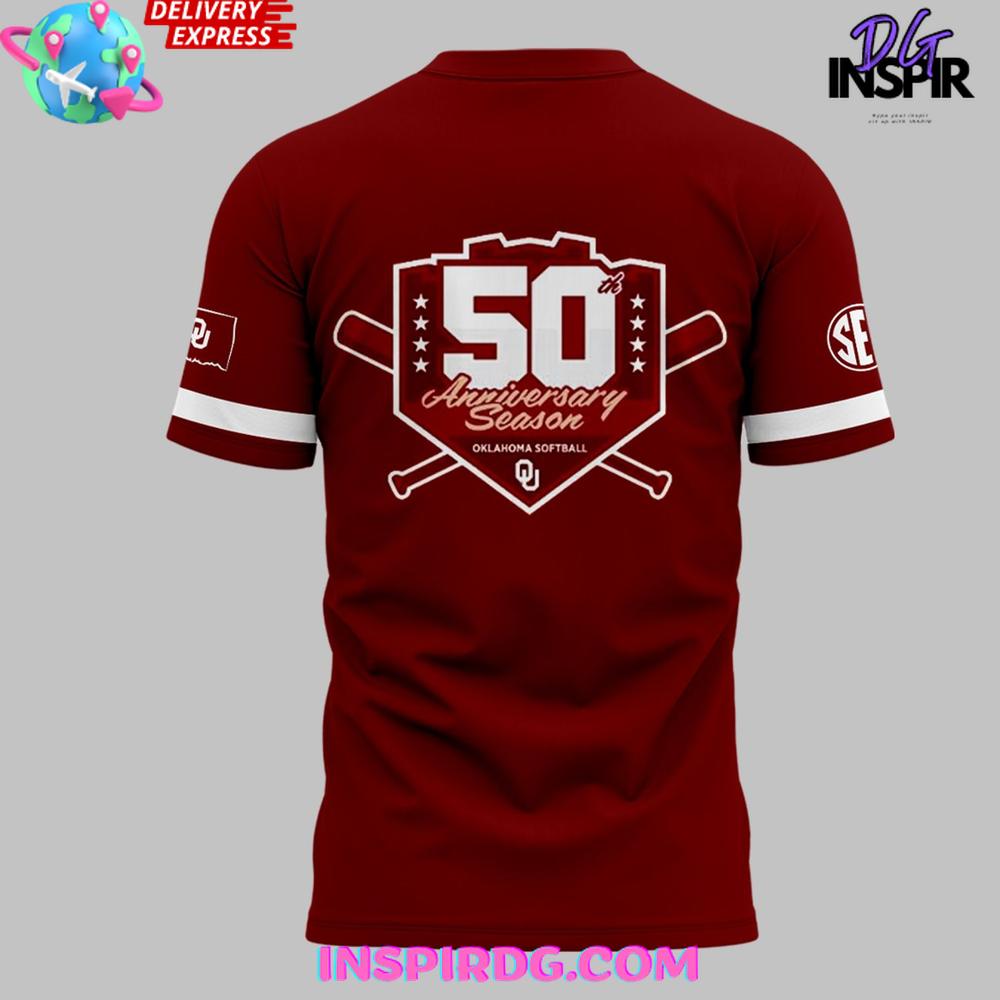 Oklahoma Sooners Softball 50th Anniversary Limited T-Shirt Oklahoma Sooners Softball 50th Anniversary Limited T-Shirt
