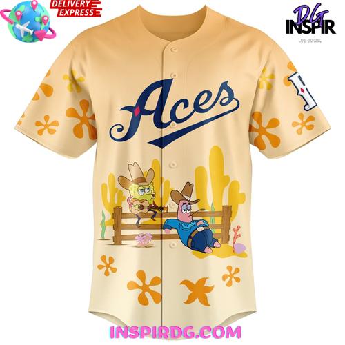 Reno Aces SpongeBob Night 2025 Baseball Jersey Reno Aces SpongeBob Night 2025 Baseball Jersey