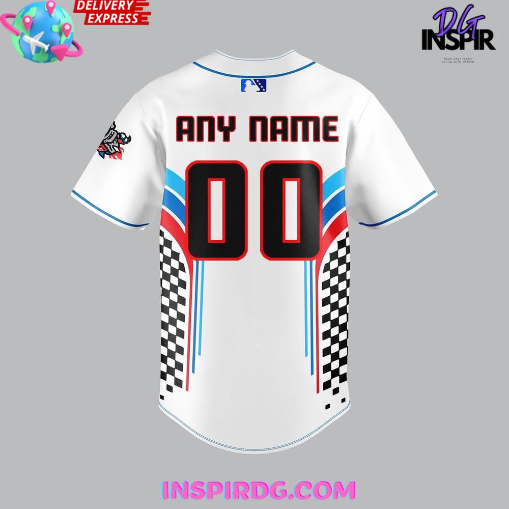 Rocket City Trash Pandas 2025 Racing Night Edition Baseball Jersey Rocket City Trash Pandas 2025 Racing Night Edition Baseball Jersey