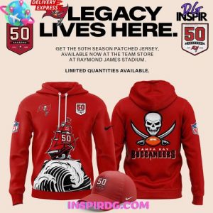 Tampa Bay Buccaneers Celebrate The Legacy of 50 Seasons Red Hoodie
