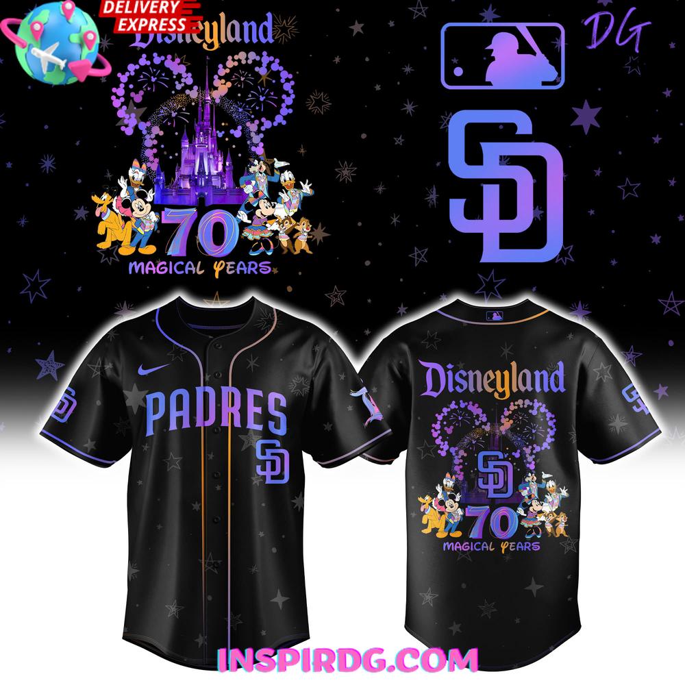 San Diego Padres Disneyland 70th Magical Years Special Baseball Jersey San Diego Padres Disneyland 70th Magical Years Special Baseball Jersey