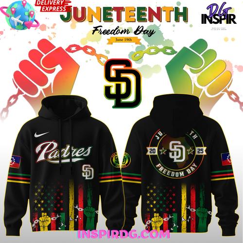 San Diego Padres Juneteenth Day 2025 Special Hoodie San Diego Padres Juneteenth Day 2025 Special Hoodie