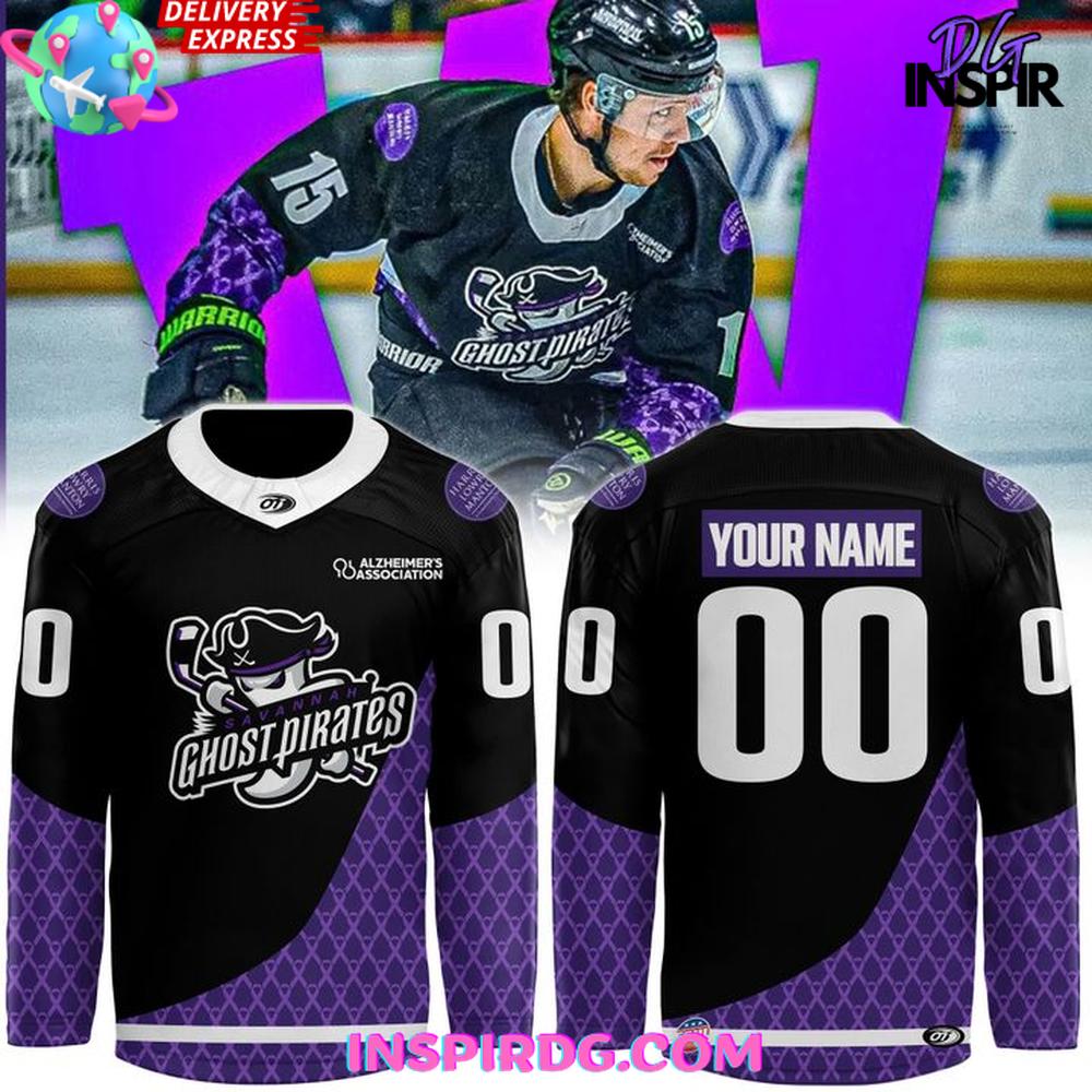 Savannah Ghost Pirates Alzheimer's Awareness 2025 Hockey Jersey Savannah Ghost Pirates Alzheimer's Awareness 2025 Hockey Jersey