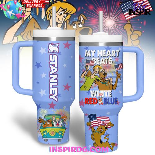 Scooby-Doo Stars and Stripes American Pride Stanley Tumbler Cup Scooby-Doo Stars and Stripes American Pride Stanley Tumbler Cup