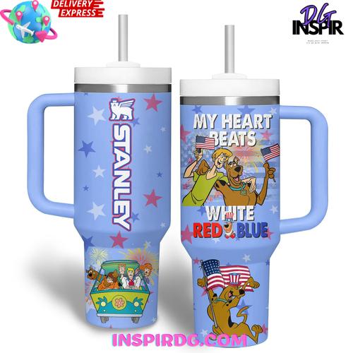 Scooby-Doo Stars and Stripes American Pride Stanley Tumbler Cup Scooby-Doo Stars and Stripes American Pride Stanley Tumbler Cup